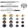 120 Pcs Boutons Pressions Metalliques 4 Coloris Bouton Pression Cuir Vêtements Pression Cuivre avec 4 Pcs Outils de Fixation pou