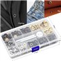 120 Pcs Boutons Pressions Metalliques 4 Coloris Bouton Pression Cuir Vêtements Pression Cuivre avec 4 Pcs Outils de Fixation pou