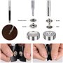 120 Pcs Boutons Pressions Metalliques 4 Coloris Bouton Pression Cuir Vêtements Pression Cuivre avec 4 Pcs Outils de Fixation pou