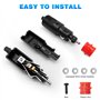 Hoembpn 2 Pcs 12V/24V Prise Allume-Cigare Fiche Universelle avec Fusible 8A,Allume-Cigare Connecteur de Prise Mâle avec écrou en