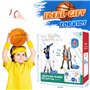 Erixazs Panier Basket Enfant & T Boule Ensemble，Panier de Basket à Hauteur Réglable pour Intérieur Extérieur，Tee Ball Set Jouets
