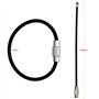 BLUESEABUY 21 Pièces Cable Porte Clé 100x2mm Porte-Clés en Fil Acier Inoxydable Anneaux de Câble de Clé pour Pendre Étiquette de
