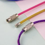BLUESEABUY 21 Pièces Cable Porte Clé 100x2mm Porte-Clés en Fil Acier Inoxydable Anneaux de Câble de Clé pour Pendre Étiquette de
