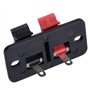 Lot de 10 Ressort Bornes pour Haut-parleurs, 2 Voies Bornier pour Plaque Haut-Parleur, Clip de Terminal de Haut Parleur, Rouge/N