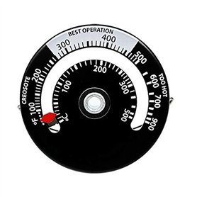 Thermomètre magnétique pour brûleurs et poêles à bois pour poêles de surface et tuyaux de cheminée. Meilleure zone de températur