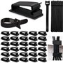 Paquet de 30 Clips de Câble Auto-Adhésif Clips de Fil Électrique Clips de Gestion de Câbles pour Voiture