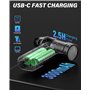 Akdomart Soufflette Air Comprimé, 15 0000 tr/min Grande Vitesse Bombe Air Sec Souffleur PC, Depoussierant Ordinateur Rechargeabl