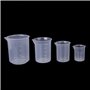 PIQIUQIU Mesure de béchers en Plastique gradués 6 pièces, béchers de Mesure pour Laboratoire Scientifique, Tasse réutilisable - 