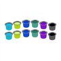 PIQIUQIU Lot de 100 capsules de tatouage - En plastique - Taille moyenne - 13 mm