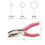 PIQIUQIU Lot de 3 perforateurs à main en métal avec poignée souple - Perforatrice de papier perforé pour l'école de bricolage - 