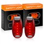 Sosayet Lot de 2 lumières de sécurité LED clignotantes pour cartable - Clip réflecteur - Lumière de sécurité pour enfants - Sac
