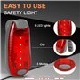 Sosayet Lot de 2 lumières de sécurité LED clignotantes pour cartable - Clip réflecteur - Lumière de sécurité pour enfants - Sac 