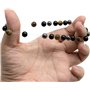 perles d'hématite et obsidienne noire