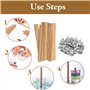 Lot de 27 mèches de bougie avec 27 supports en fer, pour la fabrication de bougies, pour la fabrication de bougies artisanales, 