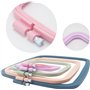 Lot de 5 cercles à broder rectangulaires carrés - Outil de couture pour artisanat - Couture pratique (multicolore) - Avec aiguil