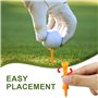 LWMLWM Lot de 100 Tee de Golf en Plastique, Orange Tee Golf Plastique 70mm