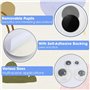 JRSHIRLEYLTD Lot de 8 yeux mobiles autocollants - 40/50/80/100 mm - En plastique rond - Pour décoration de bricolage, artisanat