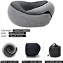Flyhugz – Oreiller cervical Flyhugs 2024 – Oreiller de voyage en mousse à mémoire de forme – Oreiller de voyage en forme de U – 
