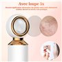 Koeutoze Aspirateur Point Noir Extracteur Points Noirs Aspirateur de pores avec loupe et lampe LED Blackhead Removal 3 Sondes et