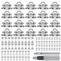 mizikuu 20 PCS œillets Ovales Twist Verrouiller