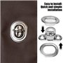 mizikuu 20 PCS œillets Ovales Twist Verrouiller, Fermoir Sac Attaches Fermeture à Bouton Tournant Bache Twist Turn Lock Accessoi