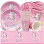 Doyomtoy Vaisselle de fête pour licornes