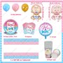 Bébé Fille Garçon Révéler Assiettes Tasses Serviettes