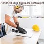 Ponceuse manuelle 200 × 70 mm Mini ponceuse ponçage pour le travail du boi avec 5 bandes abrasives en