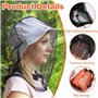 Riisoyu 3 Pièces Tête de Moustique Net, Filet de Tête Anti-moustiques avec Sac de Transport Filet de Protection Contre Les moust