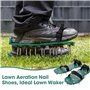 Aérateur Gazon Pelouse Sandales Chaussure à Gazon Chaussures à Ongles Scarificateur Gazon Cha