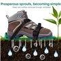 Riisoyu Sandales Aérateur Pelouse, Aérateur Gazon Pelouse Sandales Chaussure à Gazon Chaussures à Ongles Scarificateur Gazon Cha