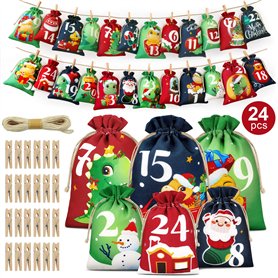 Edonkvi Sac Calendrier de L'avent a Remplir