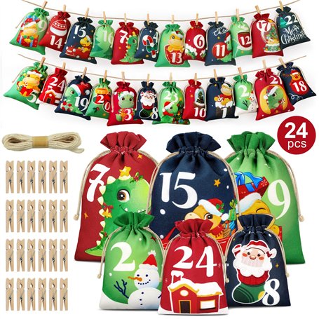 Edonkvi Sac Calendrier de L'avent a Remplir