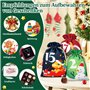 Edonkvi Sac Calendrier de L'avent a Remplir, 2024 Pochette Calendrier de L'avent Tissu, Dinosaure