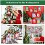WUQNGI Calendrier de L'avent a Remplir de Noël 24 Pièces,Calendrier de L'avent à Remplir Soi-Même 2024,Diy Sac Calendrier de L'a