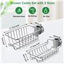 2X Porte Shampoing INOX
