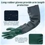 mizikuu Gants d'étang Longues en caoutchouc, 70cm Gants de Travail Étanche Gants de Nettoyage D'étang Allonger Gants de Ménage P