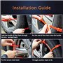 Lot de 10 chaînes à neige antidérapantes pour vélo électrique - Chaînes de roue en nylon - Pour briser la glace - Dents multicou