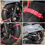 Lot de 10 chaînes à neige antidérapantes pour vélo électrique - Chaînes de roue en nylon - Pour briser la glace - Dents multicou