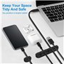 WUGAUWOR 9 Clips Câble Adhesif en Silicone de Différentes Tailles, Attache Cable Adhesif pour le Bureau Voiture et la Maison, Ca