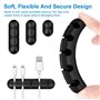 WUGAUWOR 9 Clips Câble Adhesif en Silicone de Différentes Tailles, Attache Cable Adhesif pour le Bureau Voiture et la Maison, Ca