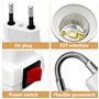 Giantdeer 2PCS Support de Lampe E27 avec Interrupteur, Douille Ampoule E27 Applique Murale, Prise Ajustable à 360° pour éclairag