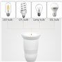 Giantdeer 2PCS Support de Lampe E27 avec Interrupteur, Douille Ampoule E27 Applique Murale, Prise Ajustable à 360° pour éclairag