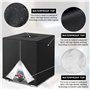 Druuzyl Bâche pour cuve IBC 1000L avec fermeture à glissière - Protection anti-UV/poussière 116x100x120cm - Housse étanche pour 