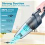 Hangorize Aspirateur Voiture - Aspirateur de Table 120W, Aspirateur à Main 2200mAh avec Sèche Filtre HEPA, Aspirateur sans Fil p