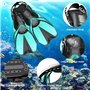 mizikuu Palmes de Plongée, 37-41 Palmes Unisexes TPR Antidérapant Palmes Natation avec Sac De Rangement Palmes Courtes Légères P