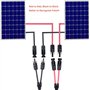 Bacxzomx Y Connecteurs Câble Solaire Panneau Solaire, 1 à 2 Branches Y Câble Connecteur Solaire MMF + FFM Adaptateur Solaire, 30