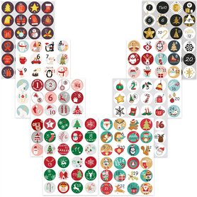 YEJAHY Set d'autocollants pour calendrier de l'Avent