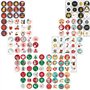YEJAHY Set d'autocollants pour calendrier de l'Avent
