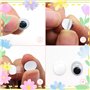 Vordpe Lot de 300 yeux mobiles autocollants en plastique - 8 x 10 mm - Yeux de poupée ovales - Pour bricolage, scrapbooking, art